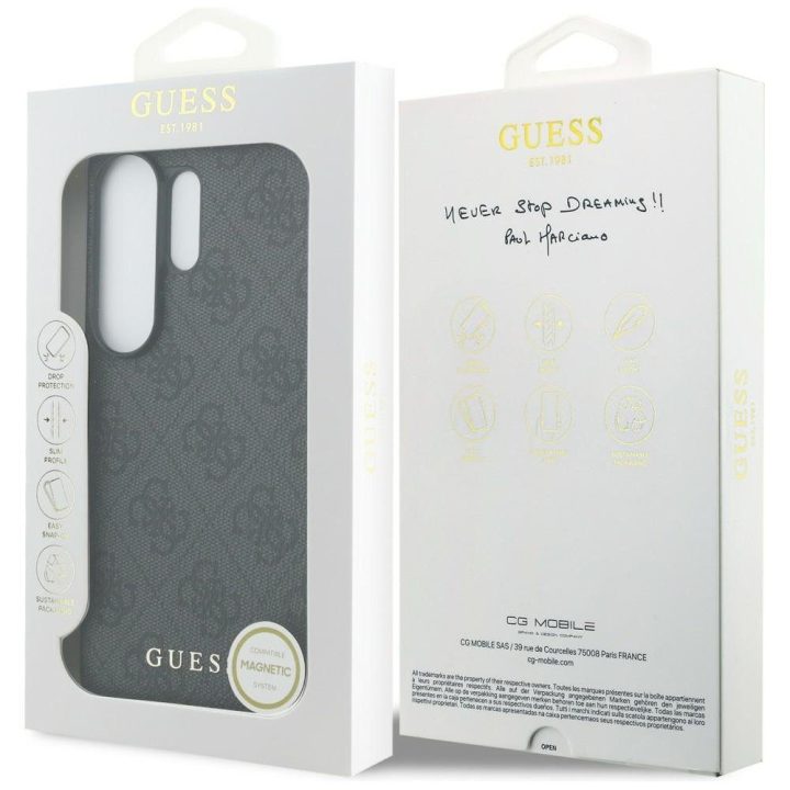 Juodas dėklas Samsung Galaxy S26 Ultra Guess 4G Classic