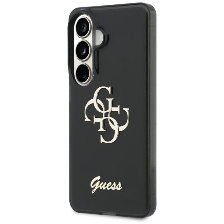 Guess IML Big Metal 4G Script dėklas Samsung Galaxy S26, juodas