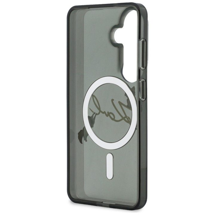 MagSafe dėklas Samsung Galaxy S26, juodas, Karl Lagerfeld IML KC Script