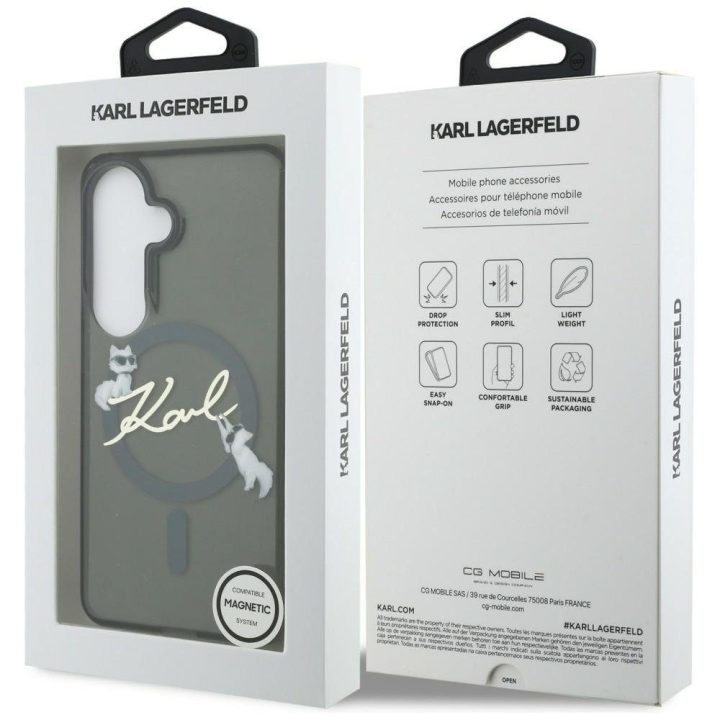 Dėklas Samsung Galaxy S26 Plus IML KC Script, juodas – Karl Lagerfeld
