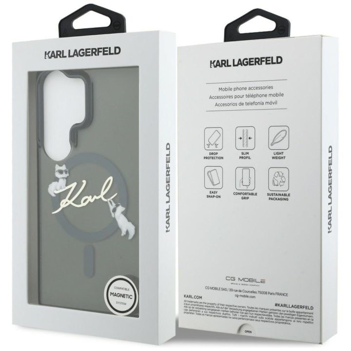 Karl Lagerfeld IML KC Script dėklas Samsung Galaxy S26 Ultra – juodas