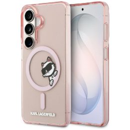 Karl Lagerfeld Peekaboo Choupette apsauginis dėklas Samsung Galaxy S26, rožinis