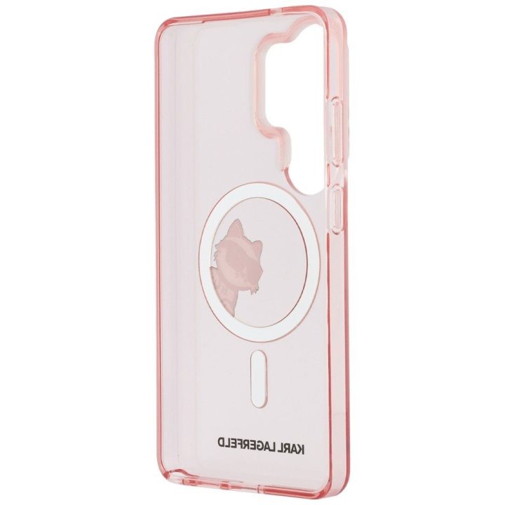 Karl Lagerfeld IML Peekaboo Choupette MagSafe dėklas Samsung Galaxy S26 Ultra, rožinis