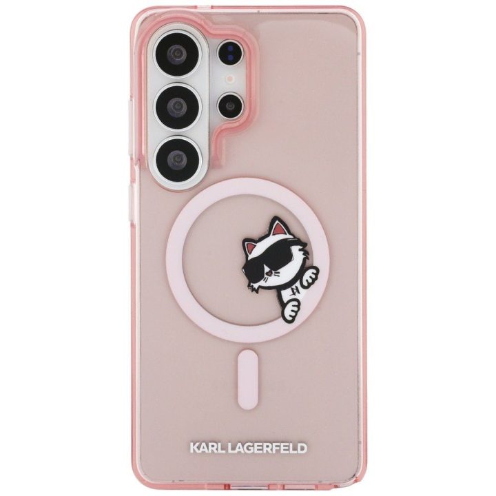 Karl Lagerfeld IML Peekaboo Choupette MagSafe dėklas Samsung Galaxy S26 Ultra, rožinis