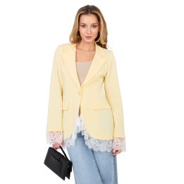 Moteriškas švarkas, šviesiai geltona