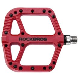 Raudoni platforminiai pedalai Rockbros