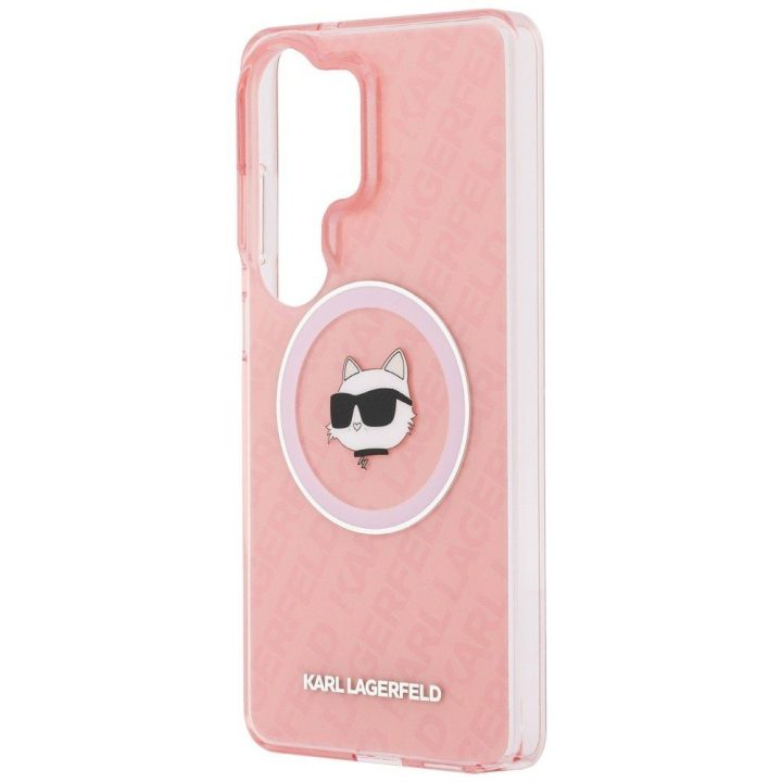 Karl Lagerfeld IML Choupette dėklas Samsung Galaxy S26 Ultra – rožinis