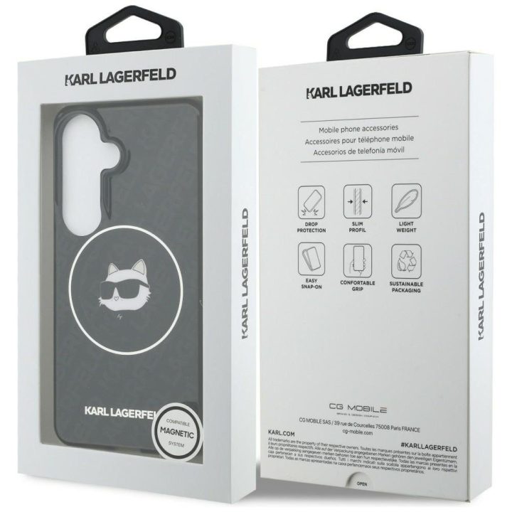 Karl Lagerfeld MagSafe dėklas Samsung Galaxy S26, juodas