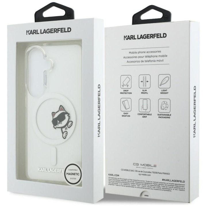 MagSafe apsauginis dėklas Samsung Galaxy S26, permatomas Karl Lagerfeld