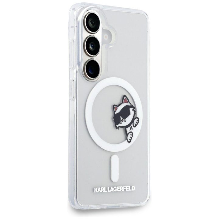 MagSafe apsauginis dėklas Samsung Galaxy S26, permatomas Karl Lagerfeld