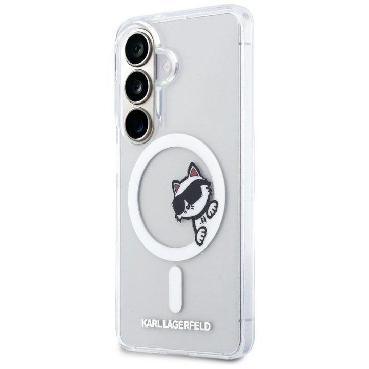 MagSafe apsauginis dėklas Samsung Galaxy S26, permatomas Karl Lagerfeld