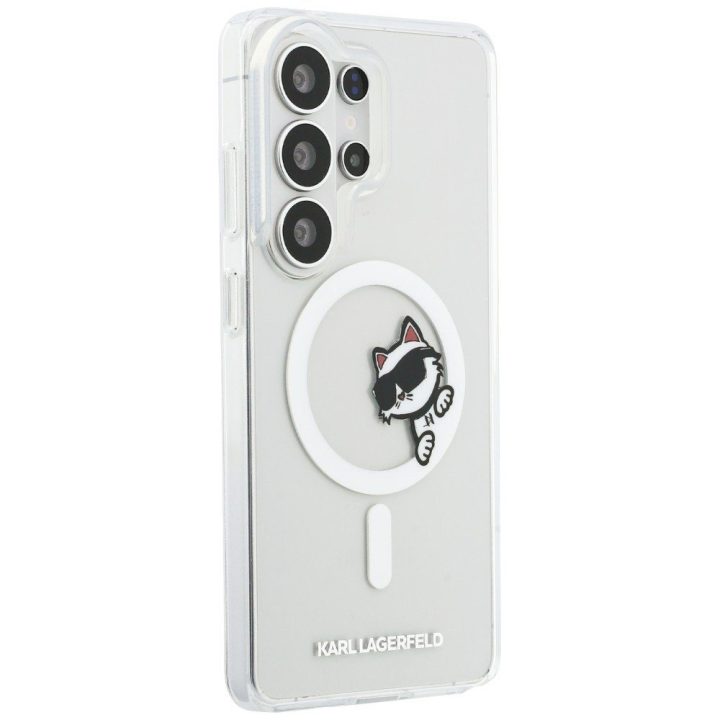 Karl Lagerfeld MagSafe dėklas Samsung Galaxy S26 Ultra, skaidrus