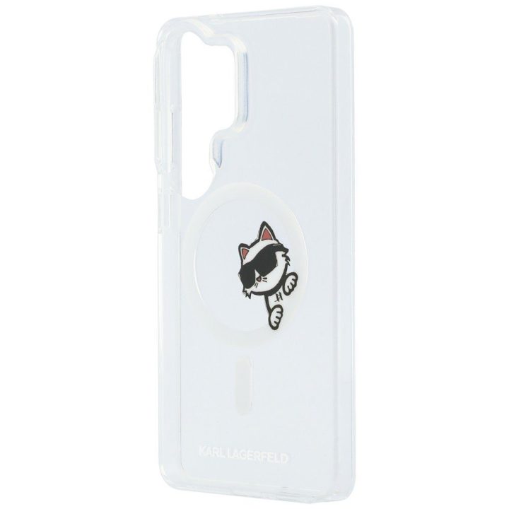 Karl Lagerfeld MagSafe dėklas Samsung Galaxy S26 Ultra, skaidrus