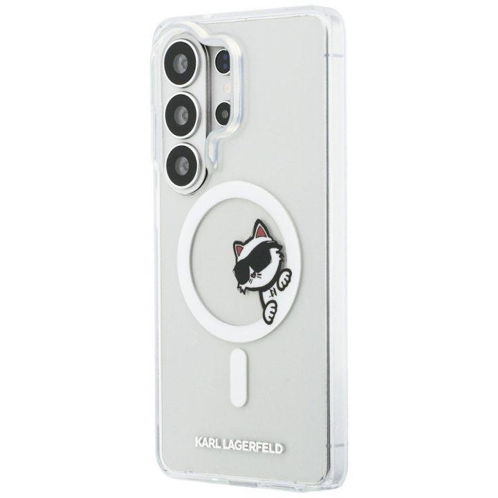 Karl Lagerfeld MagSafe dėklas Samsung Galaxy S26 Ultra, skaidrus