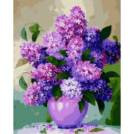 Tapyba pagal skaičius Alyvinė puokštė 40 × 50 cm