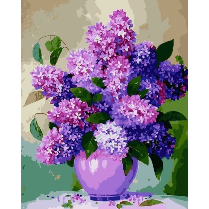 Tapyba pagal skaičius Alyvinė puokštė 40 × 50 cm
