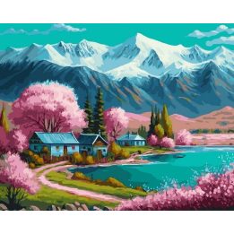 Tapyba pagal skaičius Spring Lake (kalnų kaimas), 40 × 50 cm