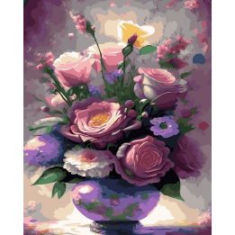 Tapyba pagal skaičius Derliaus sodo rožės 40 × 50 cm