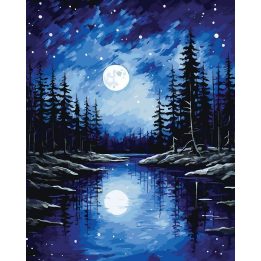 Tapyba pagal skaičius Mėnesienos miško sapnai 40 × 50 cm