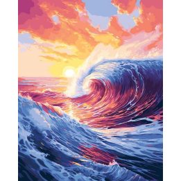 Tapyba pagal skaičius Bangos saulėlydyje 40 × 50 cm