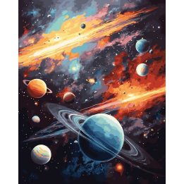 Tapyba pagal skaičius Kosminis vaizdas 40 × 50 cm