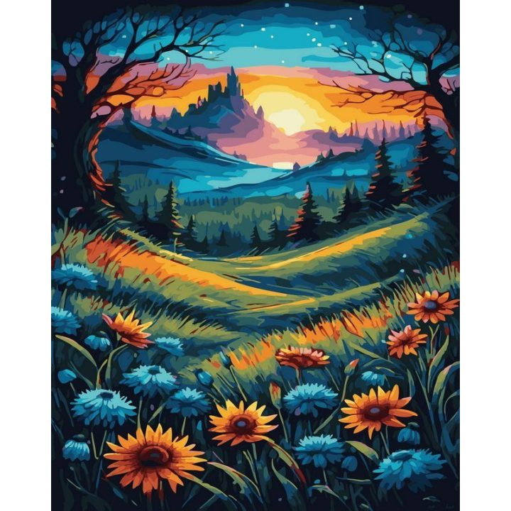 Tapyba pagal skaičius Saulėlydžio slėnio takas 40 × 50 cm