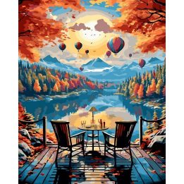 Tapyba pagal skaičius Romantiška terasa 40 × 50 cm