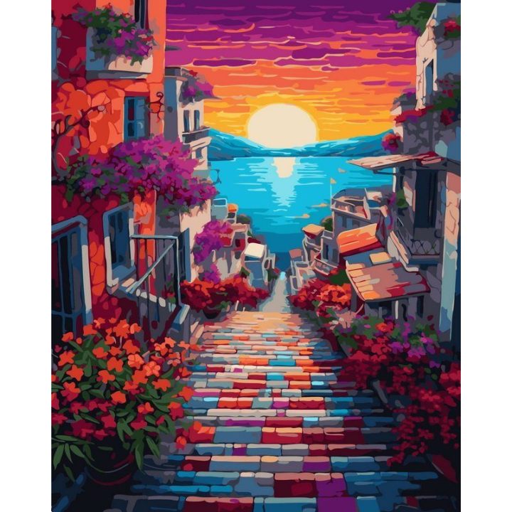 Tapyba pagal skaičius Saulėlydžio pajūrio alėja 40 × 50 cm