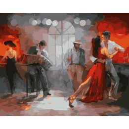 Tapyba pagal skaičius — Romantiškas tango, 40 × 50 cm