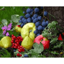 Tapyba pagal skaičius Šviežių vaisių derlius, 40 × 50 cm