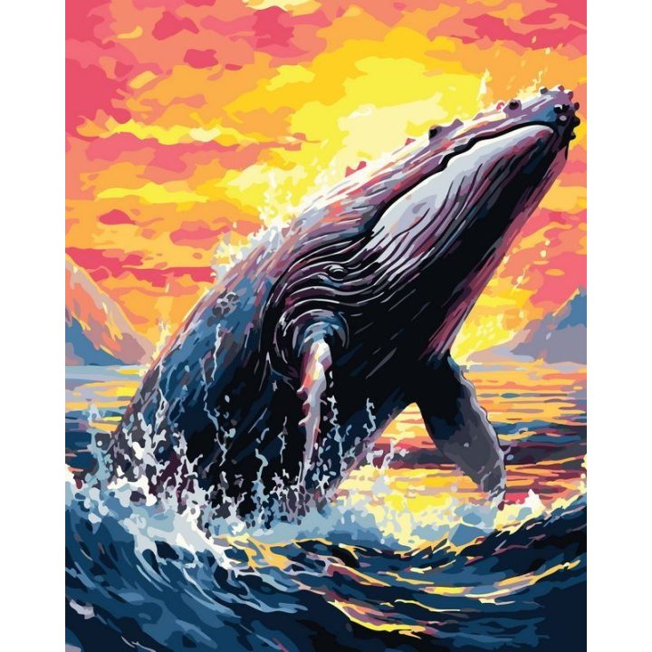 Tapyba pagal skaičius Didingas banginis 40 × 50 cm