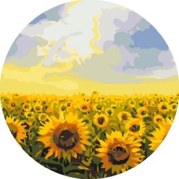 Tapyba pagal skaičius Begalinis saulėgrąžų laukas 40 × 40 cm