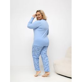 Moteriška pižama, šviesiai mėlyna XS–5XL