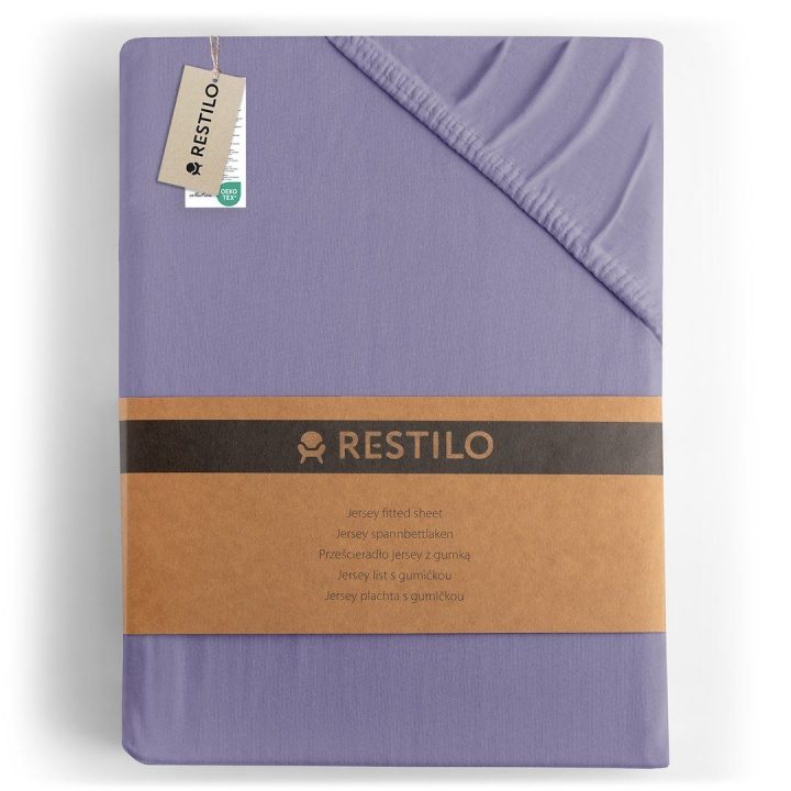 Paklodė su guma 220–240×220+30 levandų violetinė / auksinė