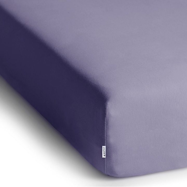 Paklodė su guma 220–240×220+30 levandų violetinė / auksinė