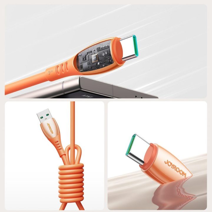 Kabelis USB-A–USB-C 1,2 m oranžinis Joyroom
