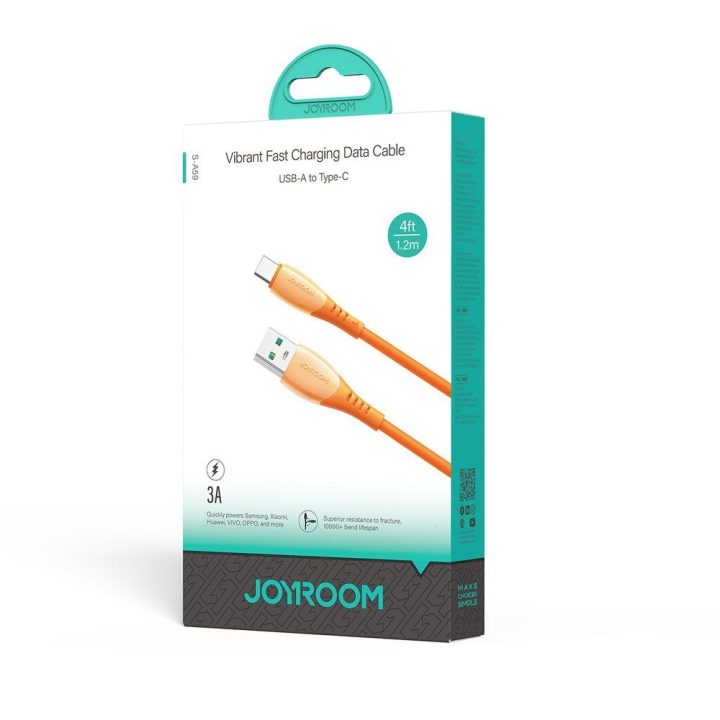 Kabelis USB-A–USB-C 1,2 m oranžinis Joyroom