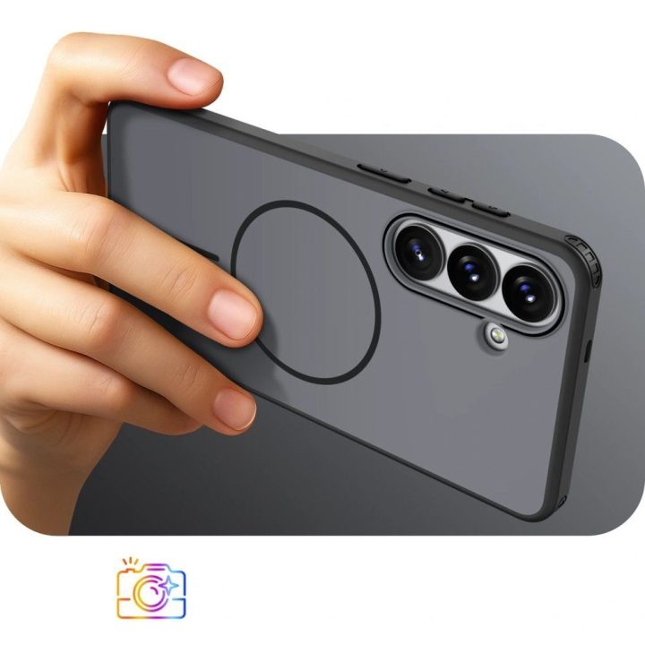 Dėklas Samsung Galaxy A37 magnetinis juodas Hybrid Armor