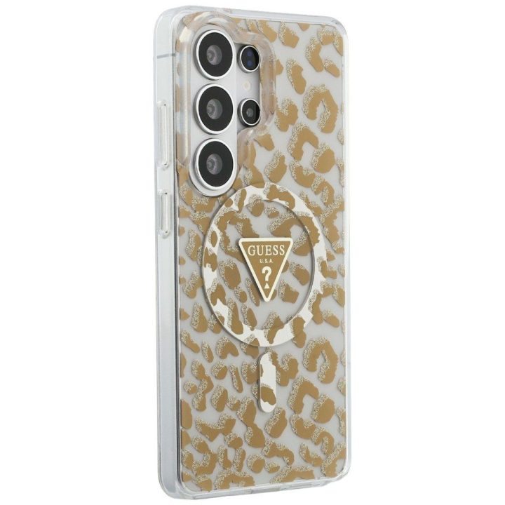 Dėklas leopardinis, rudas su MagSafe Guess
