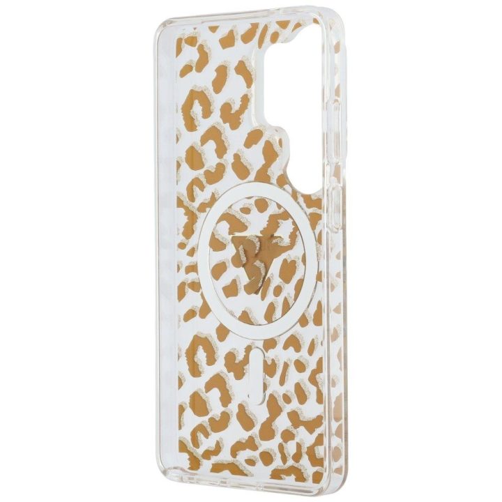 Dėklas leopardinis, rudas su MagSafe Guess