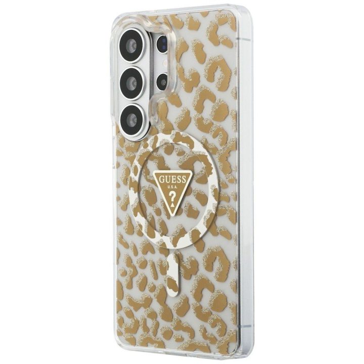 Dėklas leopardinis, rudas su MagSafe Guess