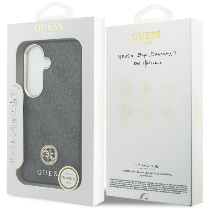 Dėklas MagSafe Samsung Galaxy S26, juodas Guess