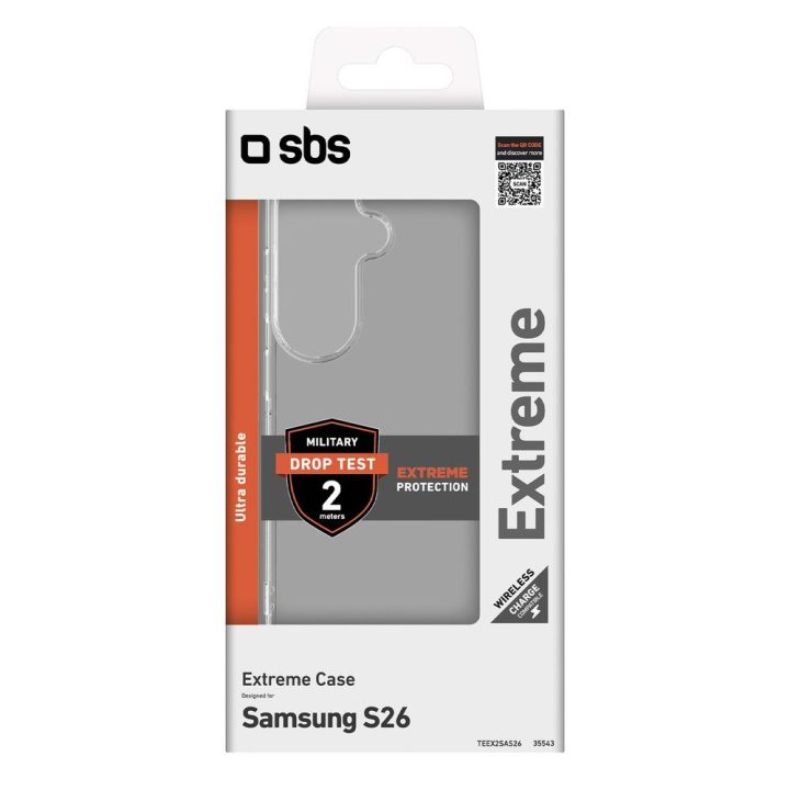 Dėklas Samsung Galaxy S26 – skaidrus, smūgiams atsparus SBS