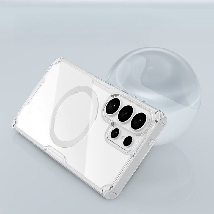 Dėklas telefonui Samsung Galaxy S26 Ultra, MagSafe, baltas Nillkin