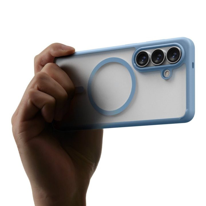 Dėklas Samsung Galaxy S26, suderinamas su MagSafe, skaidriai mėlynas Spigen