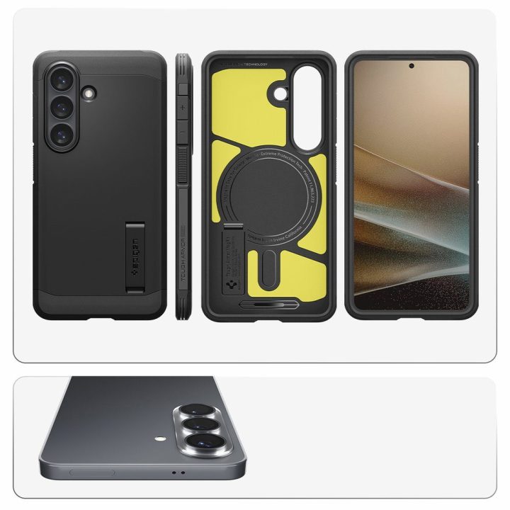 Dėklas telefonui Samsung Galaxy S26+ su MagSafe žiedu, juodas Spigen
