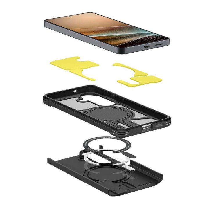 Dėklas telefonui Samsung Galaxy S26+ su MagSafe žiedu, juodas Spigen