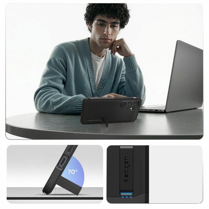 Dėklas telefonui Samsung Galaxy S26+ su MagSafe žiedu, juodas Spigen