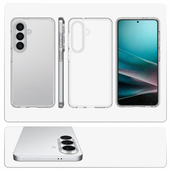 Dėklas Samsung Galaxy S26+ – skaidrus, plonas Spigen Ultra Hybrid