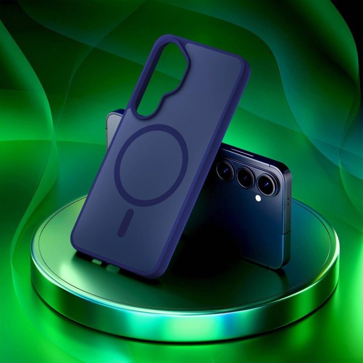 Dėklas Samsung Galaxy S26, MagSafe suderinamas, tamsiai mėlynas 3mk Smoke